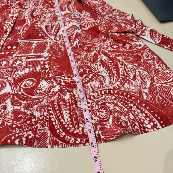 Lauren Ralph Lauren Belted Paisley Midi Shirt Dress Collared Pleated NWOT Size 4 - Picture 13 of 16